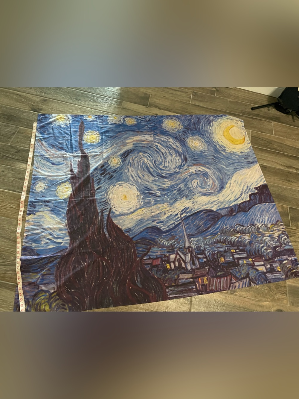 Society6 Blue & Yellow Swirling starry Night Sky Tapestry